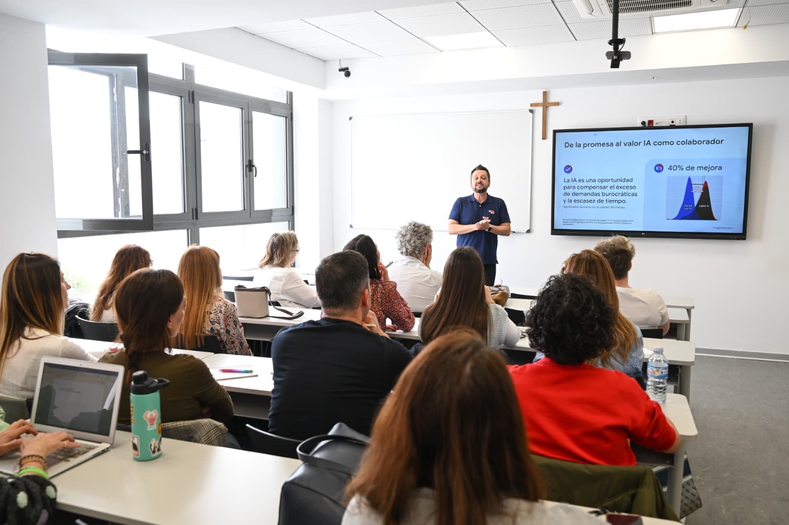 Aula durante un taller práctico